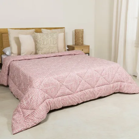 Edredão estampado Vinuesa malva edredoes-estampados