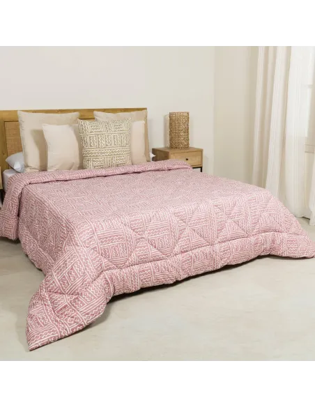 Edredão estampado Vinuesa malva edredoes-estampados