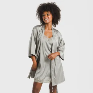 Roupão curto mulher Saten... 2