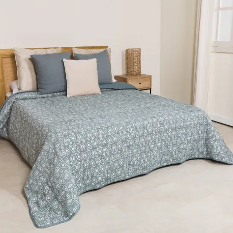 Colcha jacquard chenilla Tiberio verde francês - 120gr colchas-jacquard