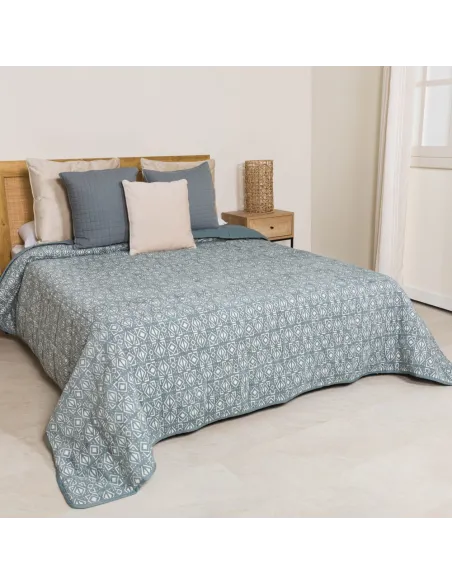 Colcha jacquard chenilla Tiberio verde francês - 120gr colchas-jacquard