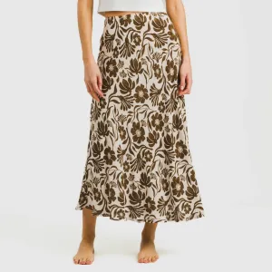 Saia midi viscosa bambula...