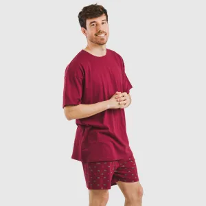 Pijama curto algodão homem...