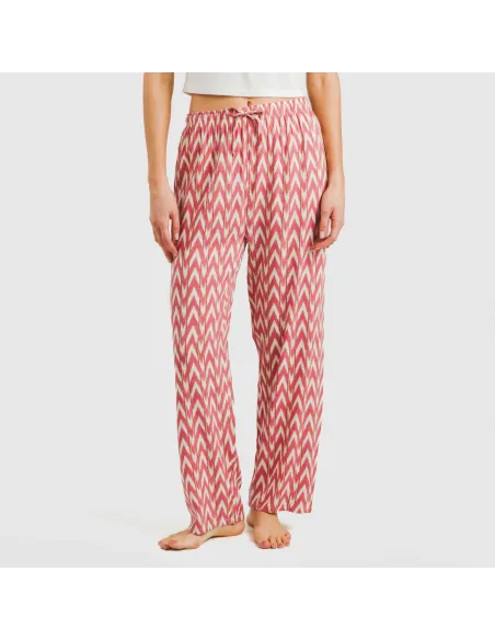 Calças viscosa Alfa marsala pantalones-comodos-mujer