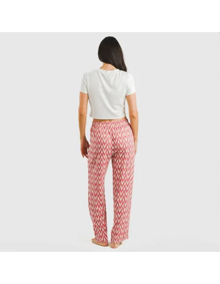 Calças viscosa Alfa marsala pantalones-comodos-mujer
