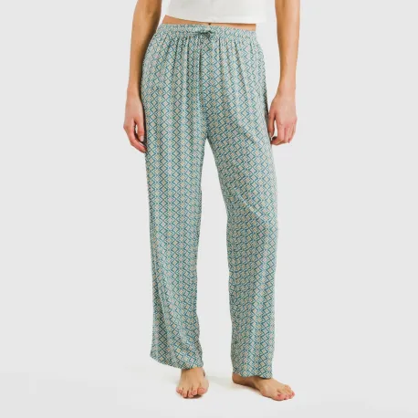Calças viscosa Dulcinea água marinha pantalones-comodos-mujer