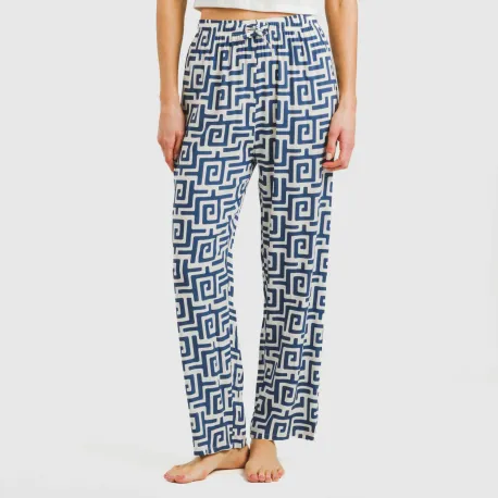 Calças viscosa Beriche azul pantalones-comodos-mujer