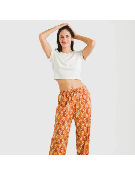 Calças viscosa Lumi caldera pantalones-comodos-mujer