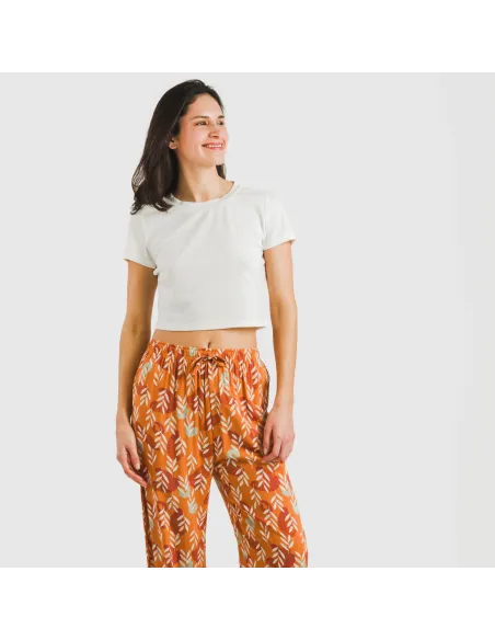Calças viscosa Lumi caldera pantalones-comodos-mujer
