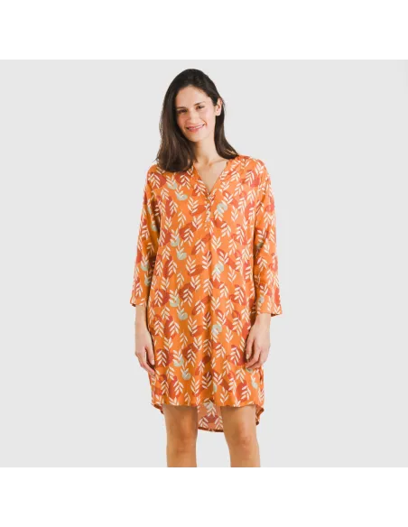 Túnica viscosa Lumi caldera vestidos-mulher