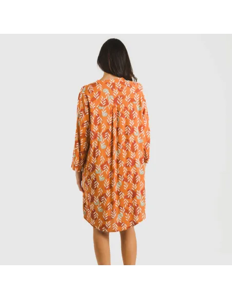 Túnica viscosa Lumi caldera vestidos-mulher