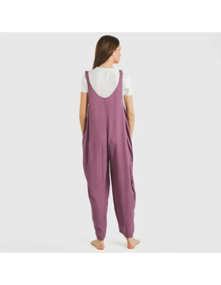 Macacão comprido mulher viscosa bambula liso roupa-para-estar-por-casa