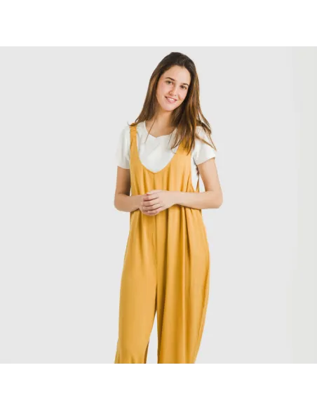 Macacão comprido mulher viscosa bambula liso roupa-para-estar-por-casa