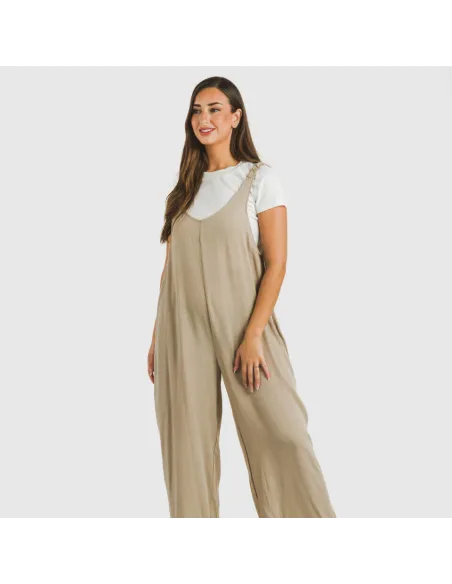 Macacão comprido mulher viscosa bambula liso roupa-para-estar-por-casa