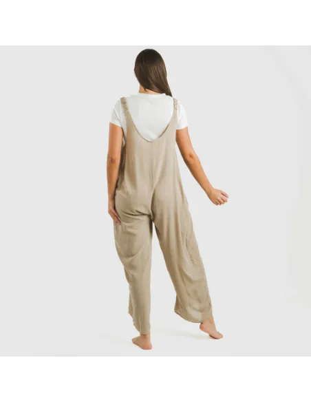 Macacão comprido mulher viscosa bambula liso roupa-para-estar-por-casa