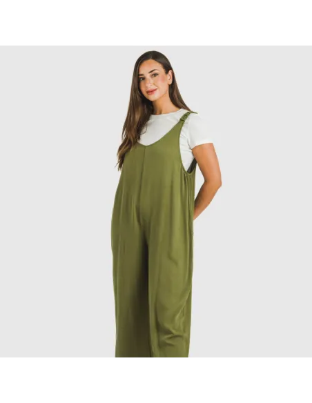 Macacão comprido mulher viscosa bambula liso roupa-para-estar-por-casa