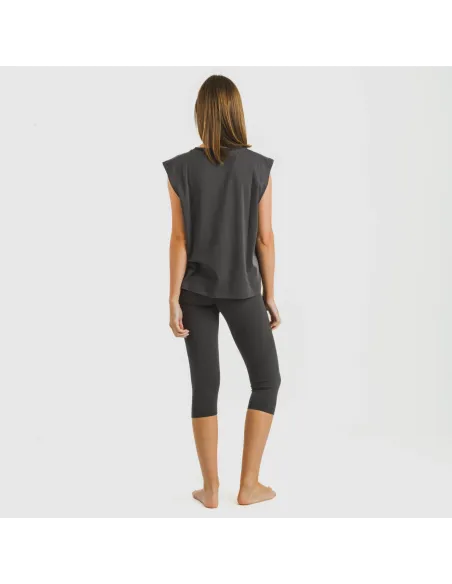 Legging midi algodão desportivo liso roupa-para-estar-por-casa