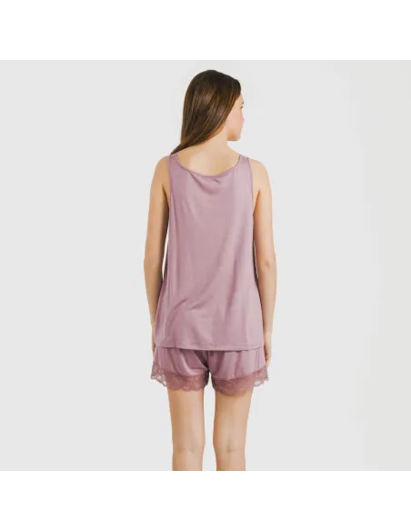 Pijama alças renda Rayón roupa-para-estar-por-casa