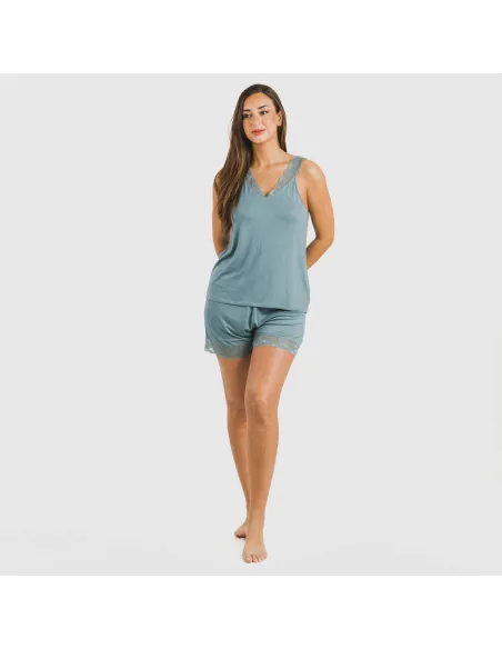 Pijama alças renda Rayón roupa-para-estar-por-casa
