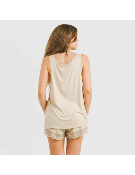 Pijama alças renda Rayón roupa-para-estar-por-casa