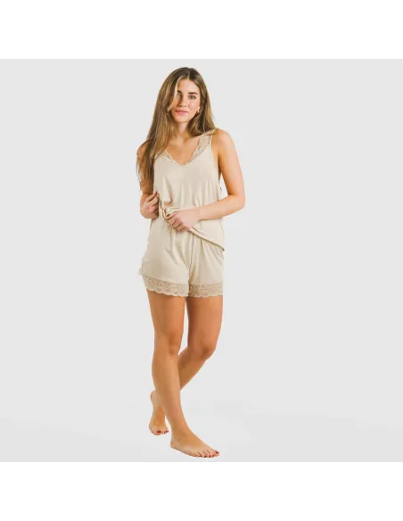 Pijama alças renda Rayón roupa-para-estar-por-casa