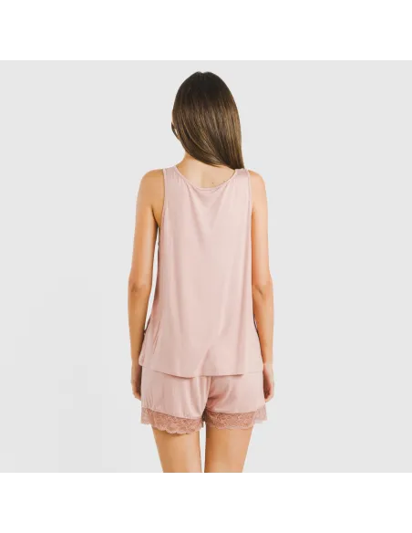Pijama alças renda Rayón roupa-para-estar-por-casa