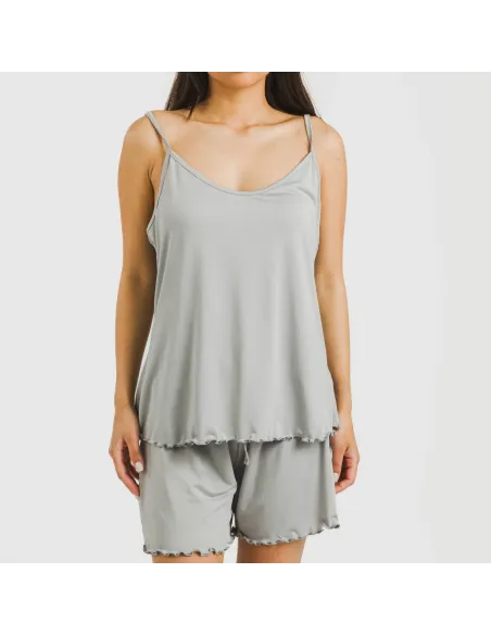 Pijama alças mulher soft liso pijama-tirantes-mujer-punto-suave