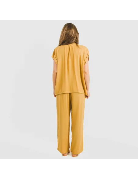 Camisola manga fluída viscosa bambula lisa roupa-para-estar-por-casa