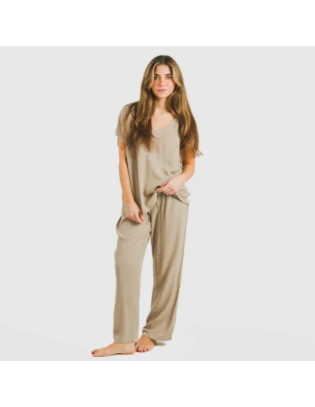 Calças viscosa bambula liso roupa-para-estar-por-casa