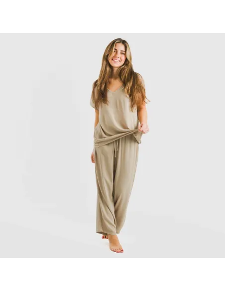 Calças viscosa bambula liso roupa-para-estar-por-casa