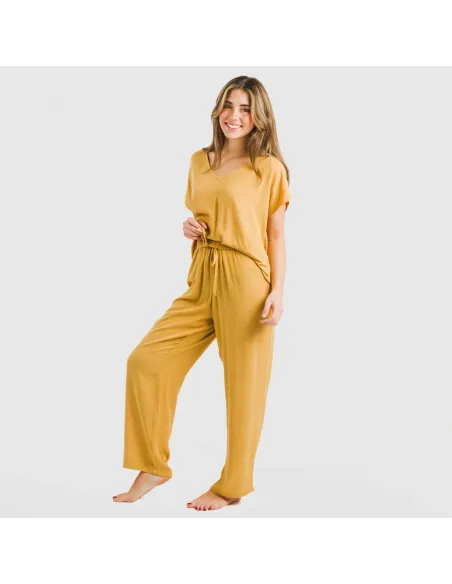 Calças viscosa bambula liso roupa-para-estar-por-casa