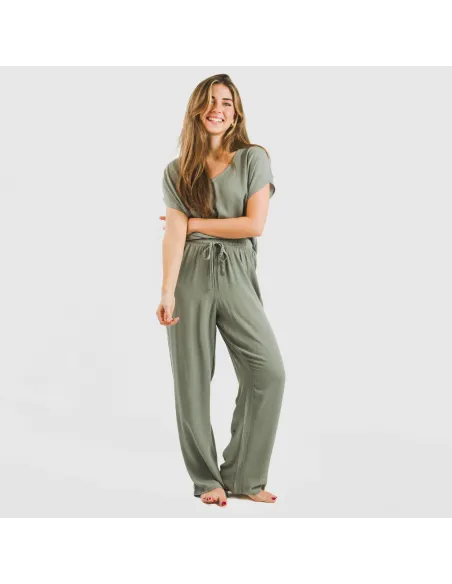 Calças viscosa bambula liso roupa-para-estar-por-casa