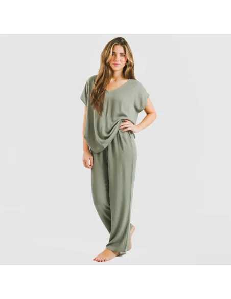 Calças viscosa bambula liso roupa-para-estar-por-casa