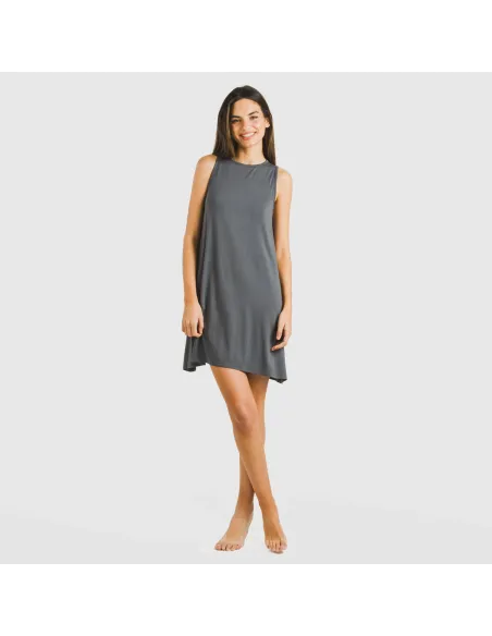 Vestido curto alças viscosa roupa-para-estar-por-casa