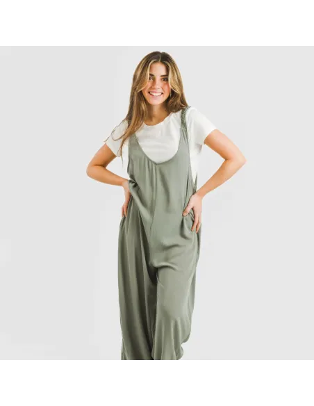 Macacão comprido mulher viscosa bambula liso roupa-para-estar-por-casa