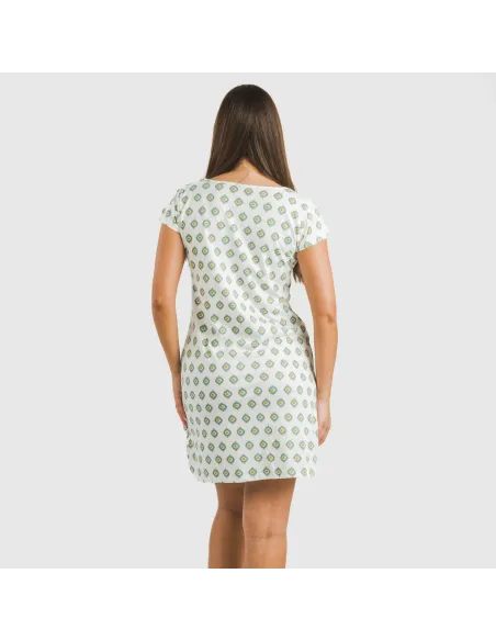 Vestido algodão Joy água marinha vestidos-mulher