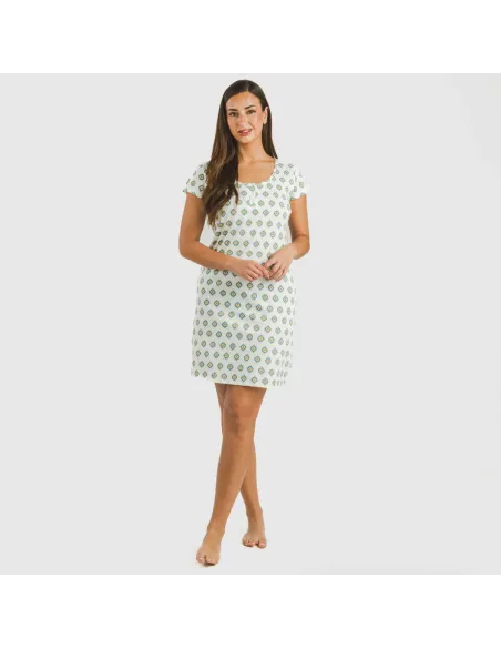 Vestido algodão Joy água marinha vestidos-mulher