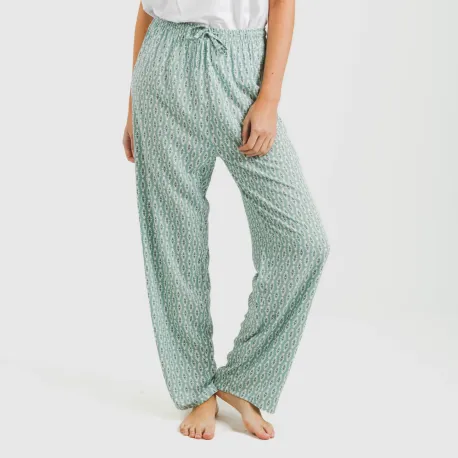 Calças viscosa Walia azul pantalones-comodos-mujer
