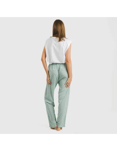 Calças viscosa Walia azul pantalones-comodos-mujer