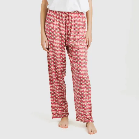 Calças viscosa Tana marsala pantalones-comodos-mujer