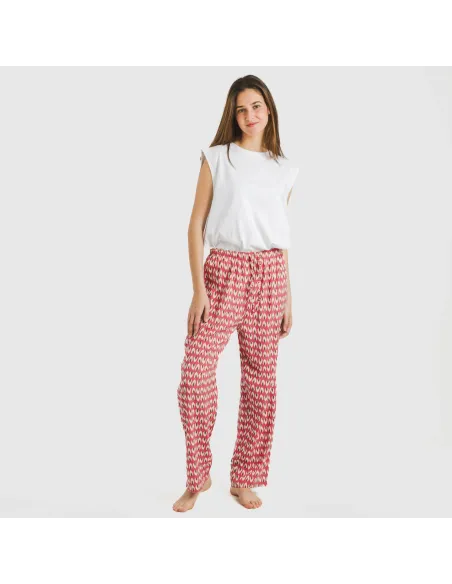 Calças viscosa Tana marsala pantalones-comodos-mujer