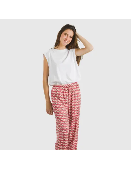 Calças viscosa Tana marsala pantalones-comodos-mujer