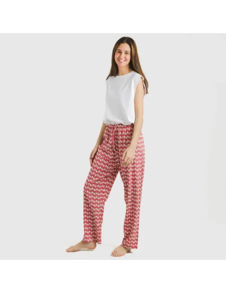 Calças viscosa Tana marsala pantalones-comodos-mujer