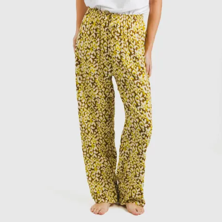 Calças viscosa Milina verde lima pantalones-comodos-mujer
