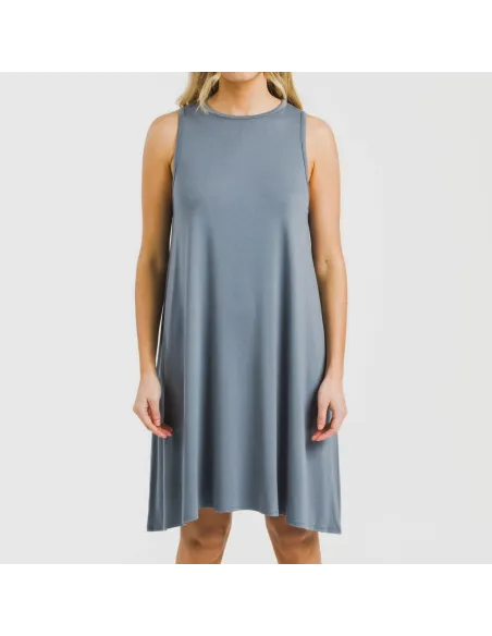 Vestido curto alças viscosa roupa-para-estar-por-casa