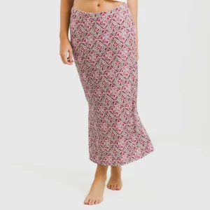 Saia midi soft Malura marsala