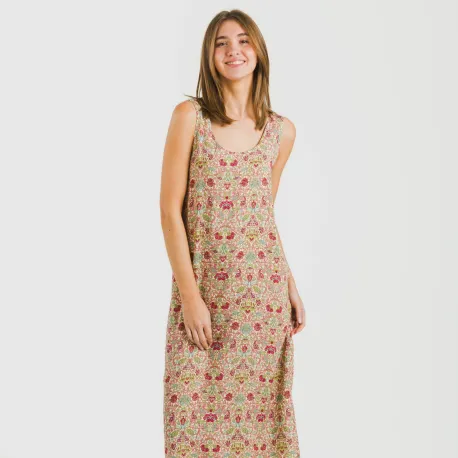 Vestido comprido alças viscosa Jessica vestidos-mulher