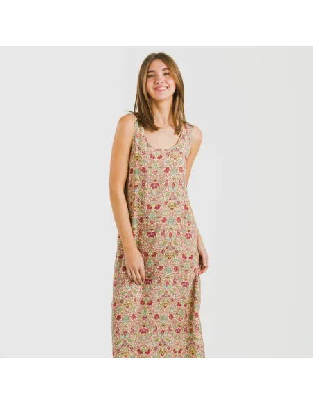 Vestido comprido alças viscosa Jessica vestidos-mulher