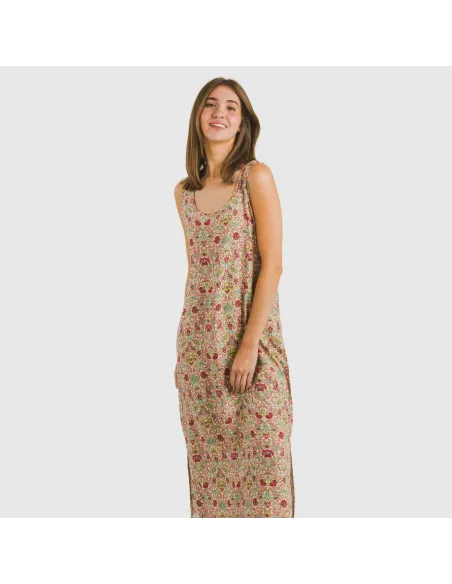 Vestido comprido alças viscosa Jessica vestidos-mulher