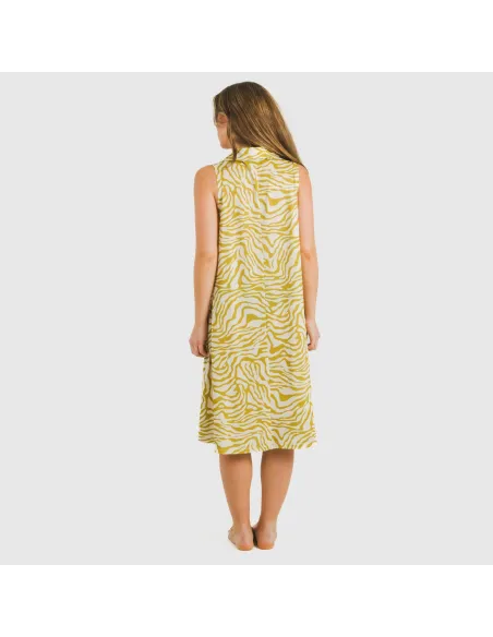 Vestido curto com gola e lapela soft Palmina lima vestidos-mulher